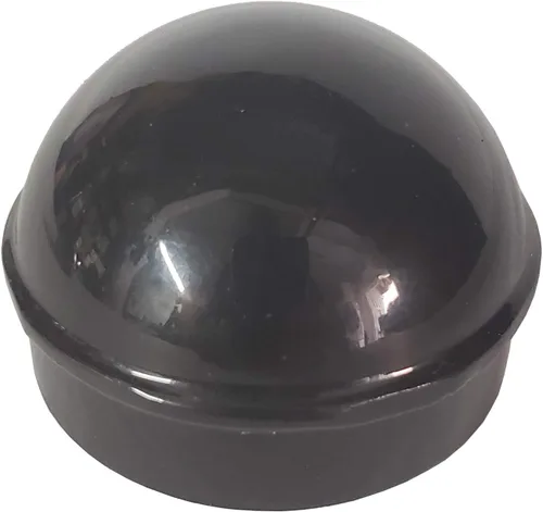 Vista 4 de 1 7/8 "Aluminio Chain Link Fence Round Style Main Post Cap - Powder Coated Black