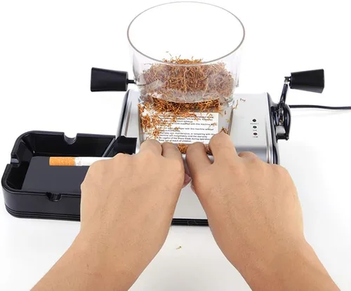 Vista 3 de Fabricante eléctrico del tabaco del inyector del cigarrillo con la tolva y la bandeja