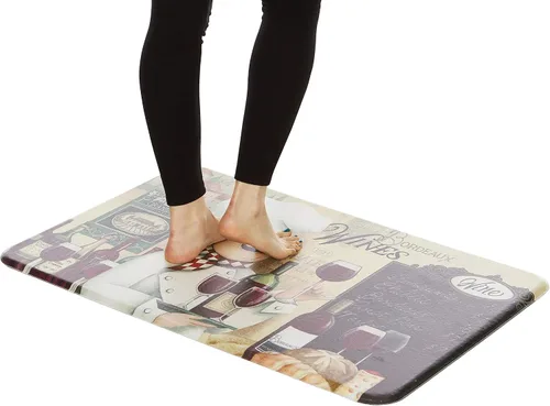 Vista 25 de J&V TEXTILES - Alfombras de pasillo de cocina antifatiga, alfombrillas antideslizantes impermeables y ergonómicas para cocina, piso, hogar, oficina