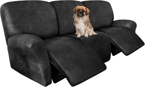 Vista 58 de ANARACHON Fundas para Sillas Reclinables Tipo Cuero, 4 Piezas Funda para Sillón Reclinable Lazy Boy, Protector de Muebles - Funda Suave Lavable