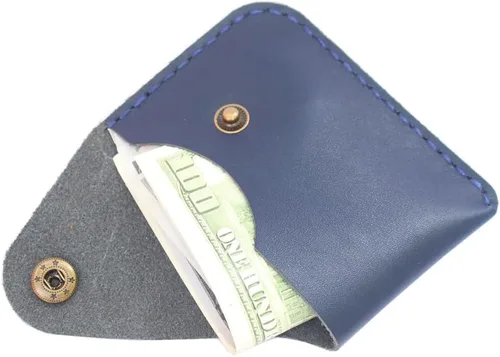 Vista 28 de Leather Card Holder Wallet, Compact Design with Slots for Cards and Cash (light brown)