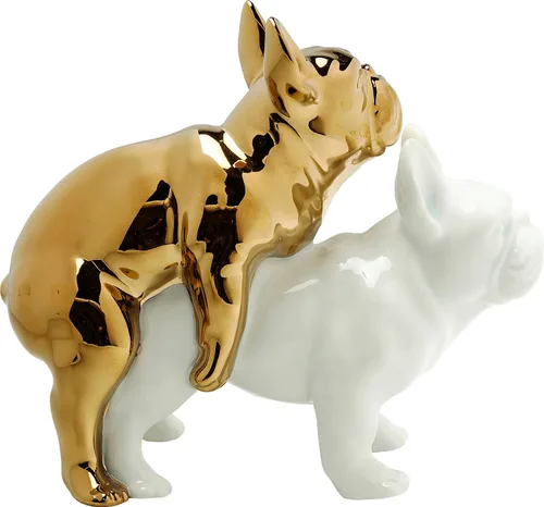 Vista 5 de Kare Deko Deco Figura Love Dogs, dorado, 7.7 x 4.3 x 6.8 in
