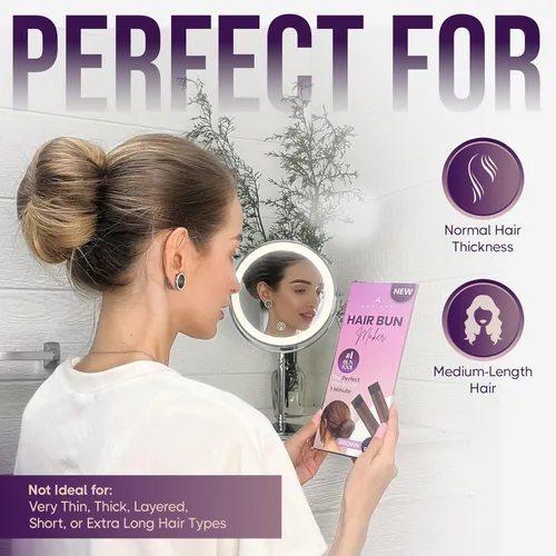 Vista 4 de Creador de moños para el cabello y accesorios para mujeres y niños - Clip fácil para cabello largo - Herramienta para torcido francés - Soporte