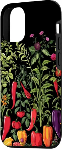Vista 2 de iPhone 15 Chili Pepper Plants Chillis Garden - Funda de pimienta picante