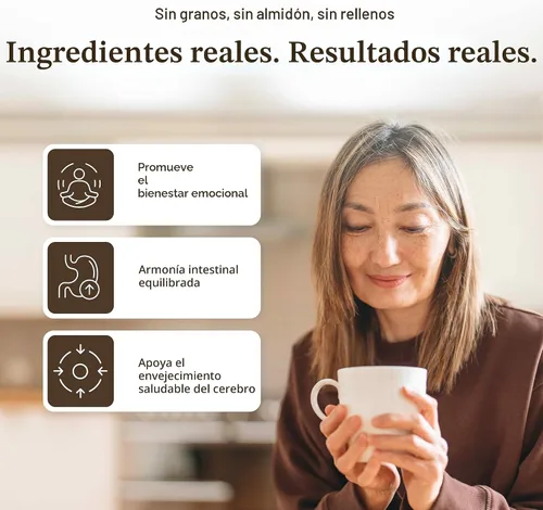 Vista 4 de Lions Mane Mushroom Cognition (120 cápsulas) Cápsulas de extracto de hongo de melena de león Suplemento para el cerebro, vitaminas cerebrales