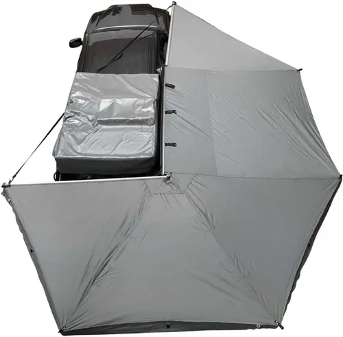 Vista 10 de Toldo OVS Nomadic 270 Gris oscuro con estuche de viaje negro Para el lado del conductor