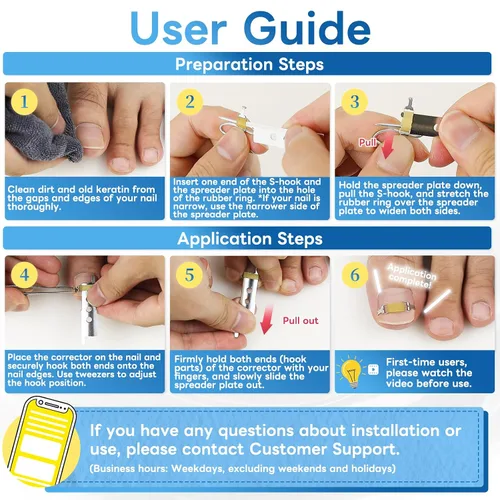 Vista 7 de InhwRior Corrector de uñas encarnadas, fácil aplicación en casa