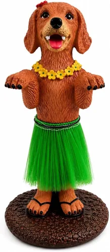Vista 11 de Franchise Figurine Co Hula Dog Dashboard Doll Accesorios de coche Bobblehead para Van Life y creaciones de playa Pastor alemán Golden Retriever