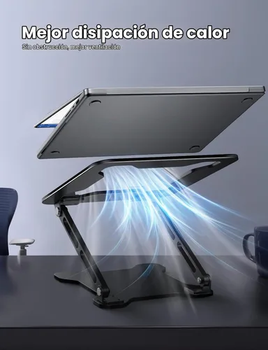 Vista 4 de LOXP Soporte ajustable para computadora portátil para escritorio, soporte