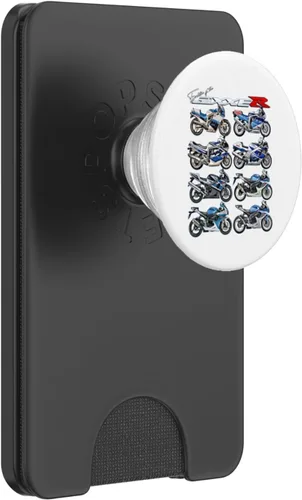 Vista 8 de Gixxer, Evolution, GSXR, Carreras de carretera, motocicleta, motocicleta, PopSockets de bicicleta intercambiables PopGrip