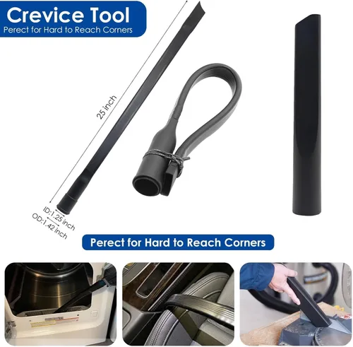 Vista 4 de Kit de 11 piezas universales de accesorios para aspiradora de 1 1/4" para accesorios de aspiradora de taller con accesorios de cepillo