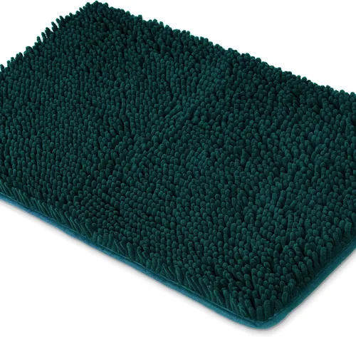 Vista 23 de Yeaban Alfombra de pasillo de baño de 24 x 72 pulgadas, antideslizante, alfombra de baño larga de felpilla gruesa, absorbente y lavable, alfombra