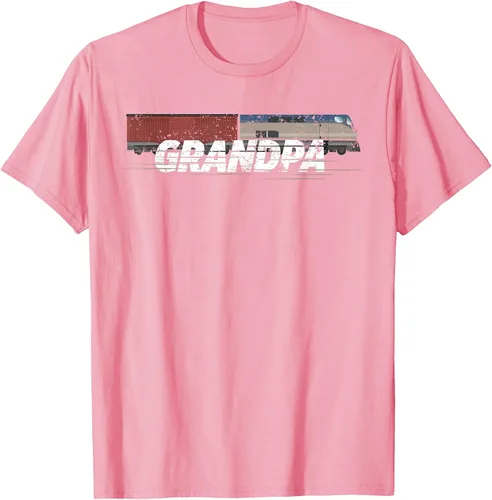 Vista 3 de RC Model Train Shirt Grandpa Train Boxcar HO Scale T-Shirt Negro