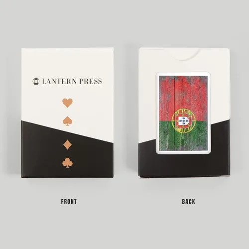 Vista 8 de Lantern Press Bandera rústica de Portugal Country (52 cartas de juego, baraja de cartas de tamaño póquer con comodines)