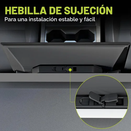 Vista 8 de Organizador debajo de pantalla para accesorios Tesla Cybertruck 2024-2026