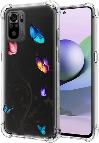 Vista 5 de Funda de teléfono para Redmi Note 10 5G/Poco M3 Pro/Redmi Note 10T 5G M2103K19G Funda para niñas y mujeres, funda protectora transparente de TPU