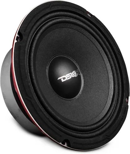 Vista 23 de Altavoz DS18 PRO de rango medio, cúpula en compresión de aluminio roja, altavoces de puerta de audio de alta calidad para auto o camión sistema