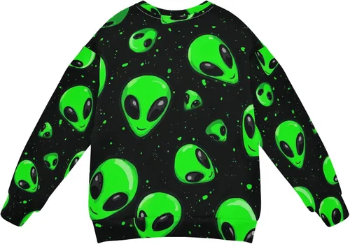 Vista 68 de Plaaee Sudadera de forro polar de manga larga con cuello redondo para niños o niñas, estampado de camiones monstruos, 4T