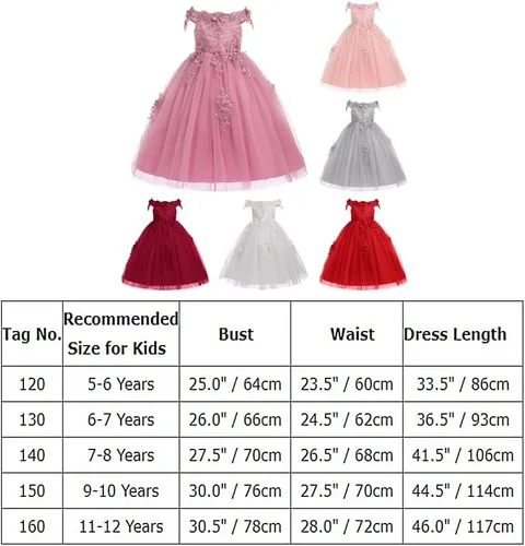 Vista 7 de IDOPIP Vestido de tul de princesa con cuentas y hombros descubiertos para niña de flores, vestido formal de dama de honor, boda, fiesta, para niños
