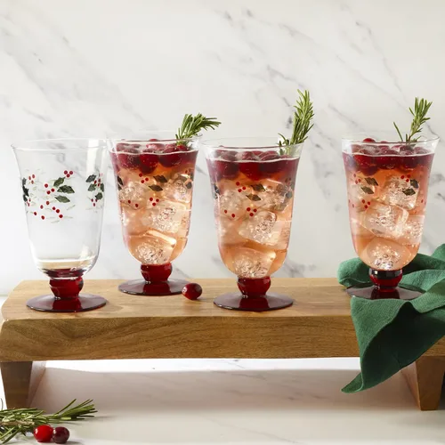 Vista 5 de Pfaltzgraff Winterberry Set of 4 Water Goblets, 14 Ounce (Pack of 4)