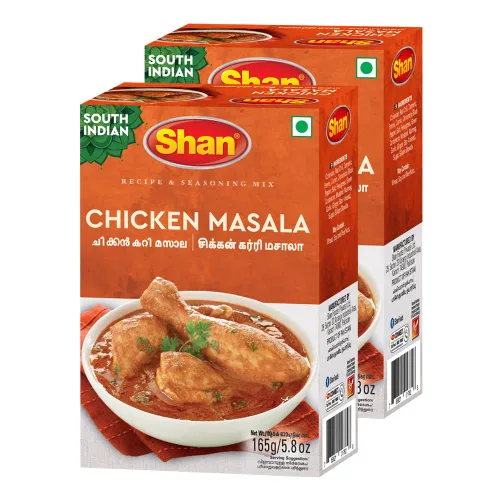 Vista 269 de Shan Chicken 65 - Mezcla de recetas y condimentos de 2.1 oz (60 g) - Polvo de especias para pollo frito picante agridulce - Adecuado