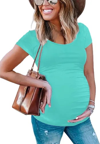 Vista 13 de Peauty Women's Maternity Side Ruched Shirts