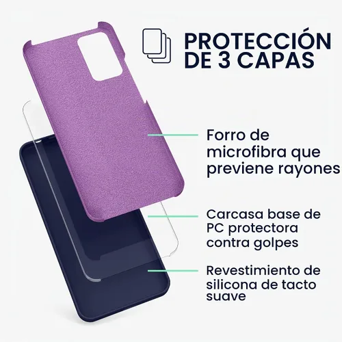 Vista 2 de kwmobile Funda compatible con Xiaomi Redmi Note 11 Pro/Note 11 Pro (5G) / Note 12 Pro (4G) - Funda de silicona TPU con acabado suave - Océano