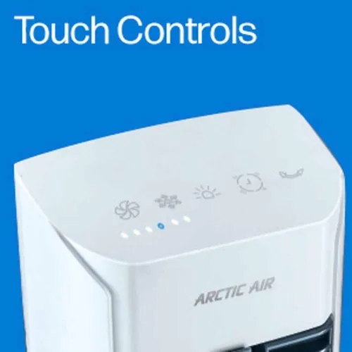 Vista 5 de Arctic Air Tower+ - Enfriador evaporativo para interiores con función de ventilador oscilante y silenciosa, temporizador de apagado automático, 4