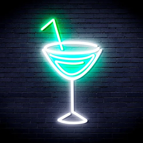 Vista 22 de AdvPro Seco Martini Flex Silicona LED Neon Sign - Azul - st16s32-fnu0207-b