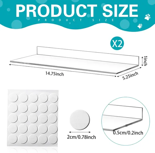 Vista 2 de Wenqik 2 protectores transparentes para alféizar de ventana de 29.5 x 5.25