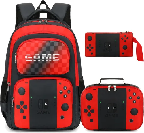 Vista 12 de Octsky - Juego de mochila escolar para niños y niñas con lonchera, Classic Lago Floral