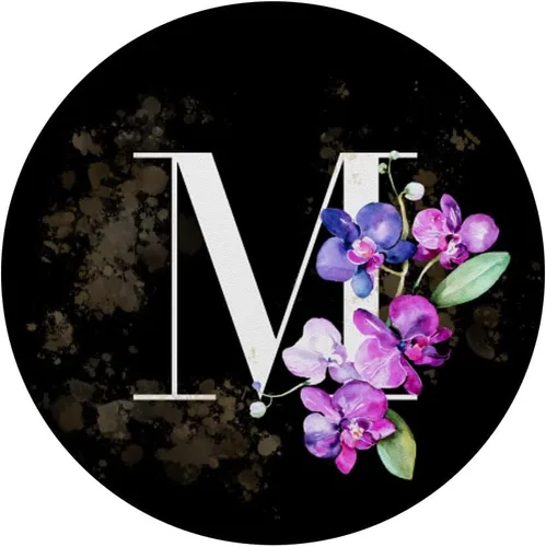Vista 3 de Orchids Plants Flower - Soporte para teléfonos y tabletas, diseño de letra M, color negro, Negro