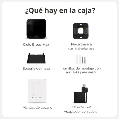 Vista 3 de Breez Max - Termostato inteligente WiFi para mini-Split, ventana, CA portátil (negro) AHR Product of the Year Smart AC Controller AI-Based