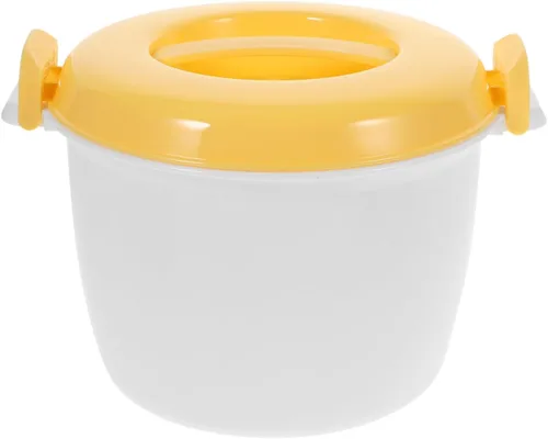 Vista 10 de Olla arrocera para microondas, olla para pasta para microondas, vaporizador de arroz de 1.9 cuartos de galón con tapa de bloqueo, ollas de pollo