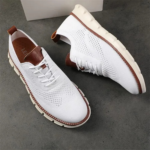 Vista 3 de Zapatos de vestir casuales para hombre, zapatillas de vestir transpirables y ligeras para negocios, zapatos Oxford