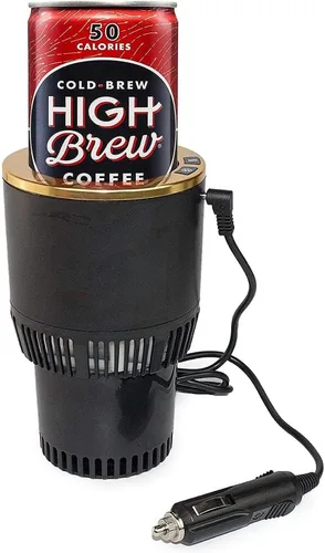 Vista 7 de Portavasos calentador de café enfriador de bebidas 2 en 1 camión en lata de regalo (blanco con plata 12V)