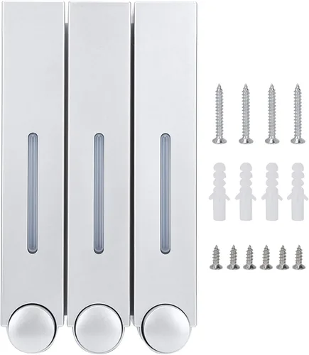 Vista 6 de Wall Mount 3 Head Shampoo Dispenser for Hotel Bathroom Soap
