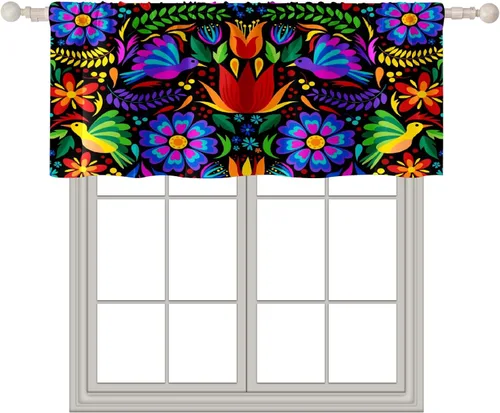 Vista 12 de Cortina de cocina con diseño de rayas verticales blancas y negras, cortinas opacas para baño, sala de estar, ventana, 14 x 52 pulgadas Rayas blancas
