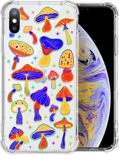 Vista 25 de Funda compatible con iPhone X/Xs, TPU suave, transparente, a prueba de golpes, funda protectora transparente para iPhone X/XS, alpaca