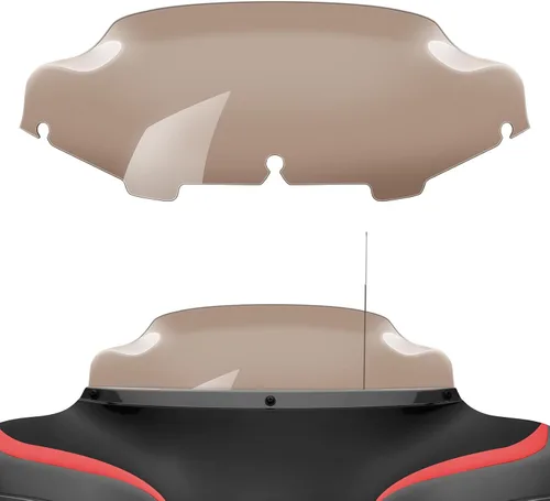 Vista 7 de Amazicha Parabrisas delantero negro de 6 pulgadas compatible con Harley Electra Street Glide Touring 1996-2013