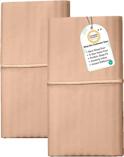 Vista 12 de Feather & Stitch - Juego de 2 fundas de almohada estándar de 100 % algodón, 500 hilos, fundas de almohada suaves con cierre tipo sobre, suaves