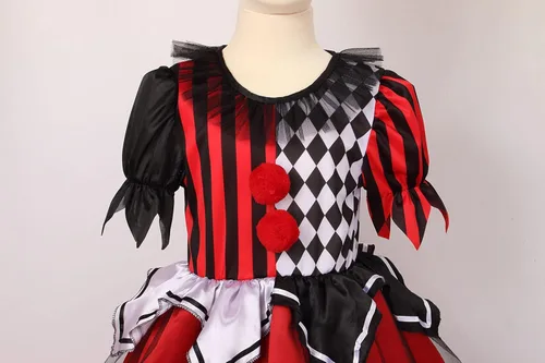 Vista 3 de LMYOVE Disfraz de payaso para niñas disfraz de Helloween para niños