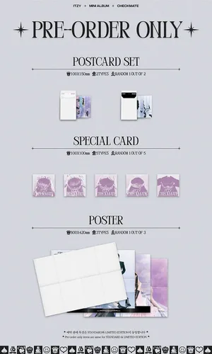 Vista 5 de Pre-Order ITZY CHECKMATE Mini Album 1ea ITZY Store Tarjeta de regalo K-POP SELLADA