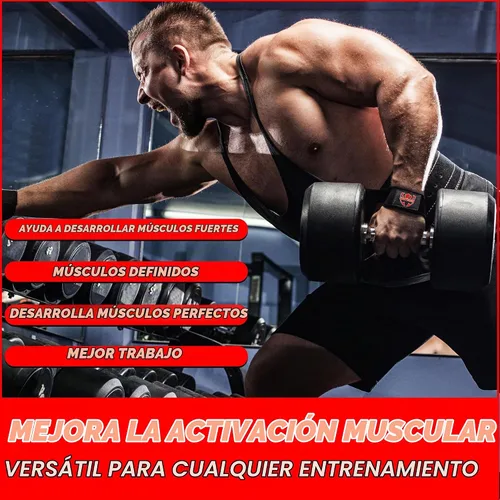 Vista 4 de FIGHTSENSE - Correas de elevación para levantamiento de pesas, correas de muñeca de gimnasio para hombres y mujeres, correas de levantamiento