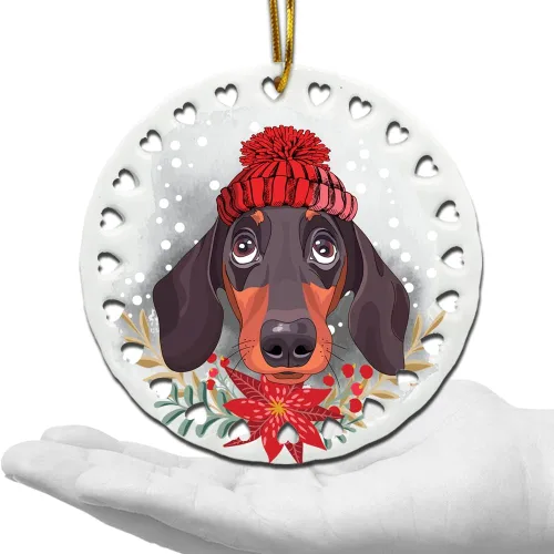 Vista 14 de BELLA BUSTA -Adorno de Navidad para perros, decoración navideña para amantes de los perros, estampado de Navidad UV