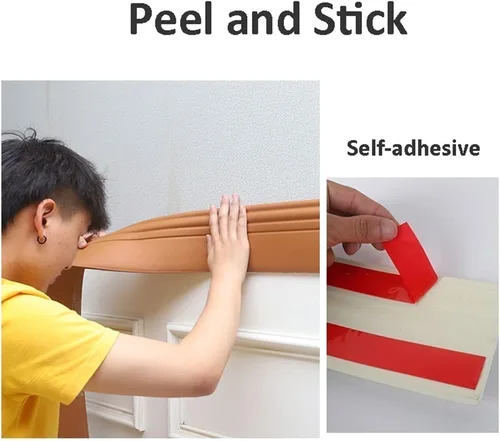 Vista 3 de Tira autoadhesiva para bordes de pared, flexible, extragruesos, protectores de bordes de mesa, protectores de parachoques de seguridad para bebés