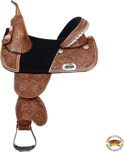 Vista 2 de HILASON Western Horse Saddle Treeless Trail Barrel Leather for Horses