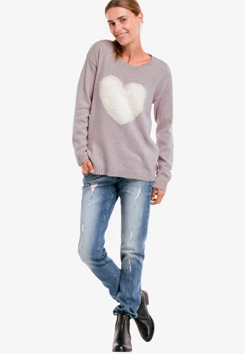 Vista 4 de Ellos Suéter Love de talla grande para mujer