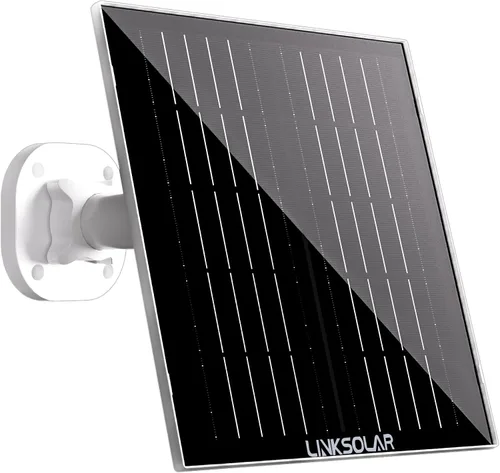 Vista 12 de Panel solar para cámara de seguridad, cargador solar de 3 W con enchufe de barril y puerto USB C para cámara de batería recargable al aire libre