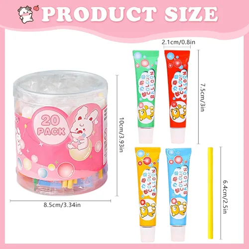Vista 8 de 20 piezas de burbujas de plástico soplar burbujas de plástico grandes globos de burbujas para escuelas fiesta regalo de cumpleaños